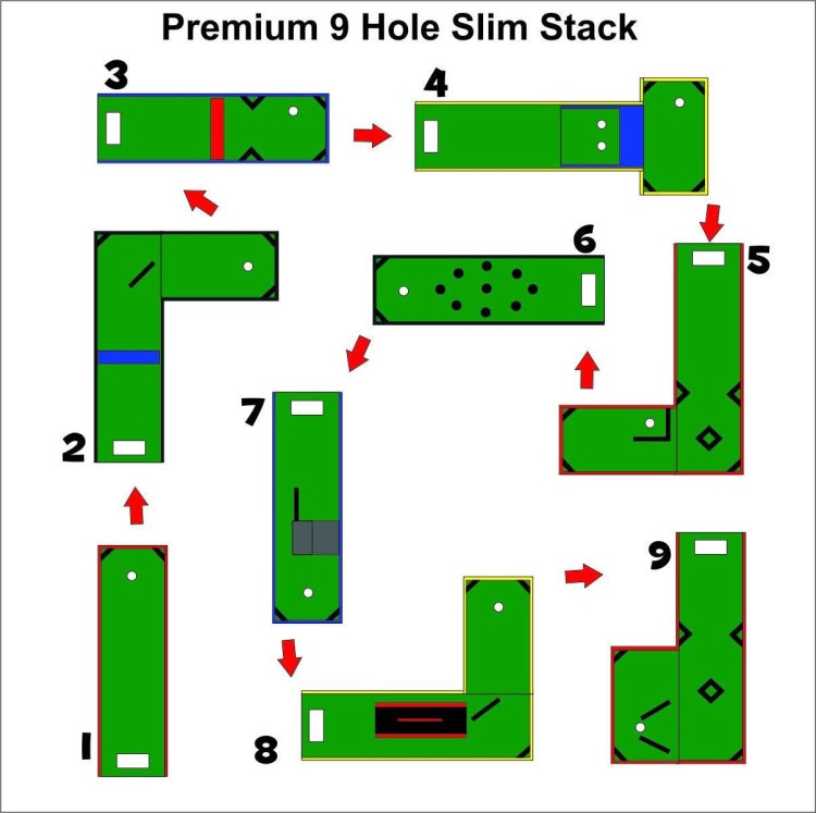 9-Hole Mobile Mini Golf (LED/GLOW GOLF)