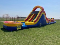 5120foot20slide20portion20with20pool2 1742005243 51 Foot Obstacle Course w/ Dual Lane (Wet/Dry